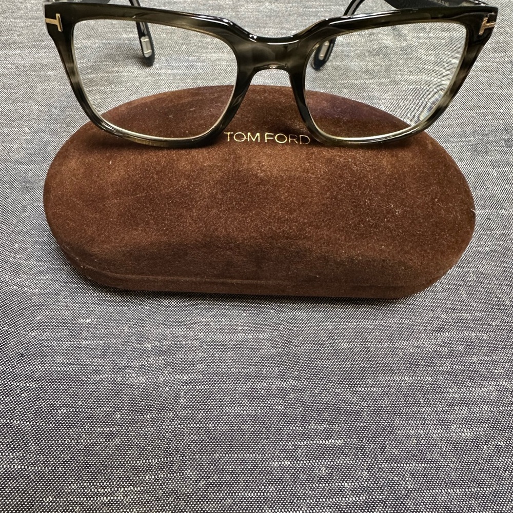 Tom Ford Gray Tortoiseshell Optical Glasses